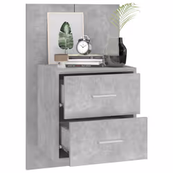 VidaXL 810998 Table de nuit et table de chevet Couleur du béton - Vue supplémentaire 4