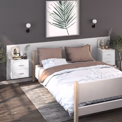 VidaXL 811001 Table de nuit et table de chevet Blanc
