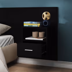 VidaXL 811010 Table de nuit et table de chevet Noir