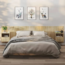 vidaXL Tables de chevet murales 2 pcs Chêne sonoma - TU