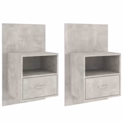 VidaXL 811016, Couleur du béton, Bois, 485 mm, 325 mm, 800 mm, 2 pièce(s)