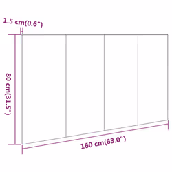 VidaXL 811037 tête de lit et pied de lit Chêne - Vue supplémentaire 7