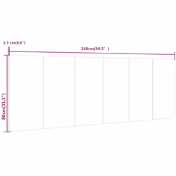 VidaXL 811056 tête de lit et pied de lit Gris - Vue supplémentaire 7