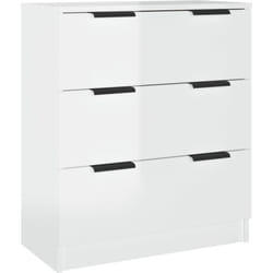Vidaxl - Buffet Blanc brillant 60x30x70 cm Bois d'ingénierie