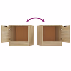 VidaXL 811203 Table de nuit et table de chevet Chêne - Vue supplémentaire 7