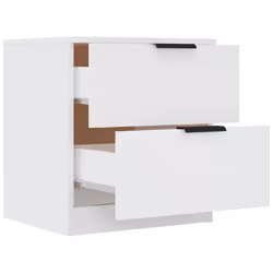 VidaXL 811215 Table de nuit et table de chevet Blanc - Vue supplémentaire 6