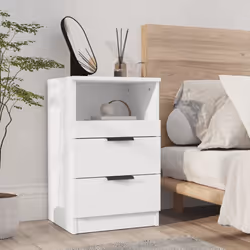 VidaXL 811232 Table de nuit et table de chevet Blanc