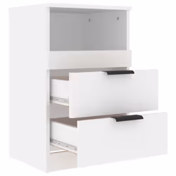 VidaXL 811232 Table de nuit et table de chevet Blanc - Vue supplémentaire 4