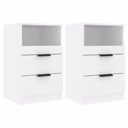 VidaXL 811233, Blanc, Bois, 400 mm, 360 mm, 650 mm, 2 pièce(s)