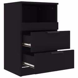 VidaXL 811234 Table de nuit et table de chevet Noir - Vue supplémentaire 4