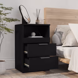 VidaXL 811234 Table de nuit et table de chevet Noir - Vue supplémentaire 5