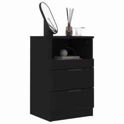 VidaXL 811234 Table de nuit et table de chevet Noir - Vue supplémentaire 6