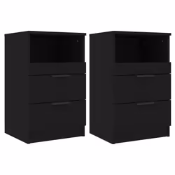 VidaXL 811235, Noir, Bois, 400 mm, 360 mm, 650 mm, 2 pièce(s)