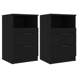 VidaXL 811235 Table de nuit et table de chevet Noir