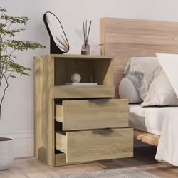 VidaXL 811238 Table de nuit et table de chevet Chêne - Vue supplémentaire 6
