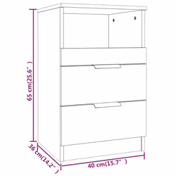 VidaXL 811238 Table de nuit et table de chevet Chêne - Vue supplémentaire 8