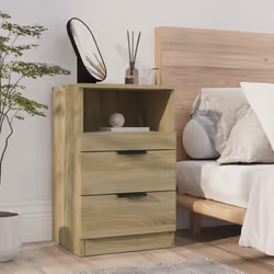 VidaXL 811239 Table de nuit et table de chevet Chêne - Vue supplémentaire 7