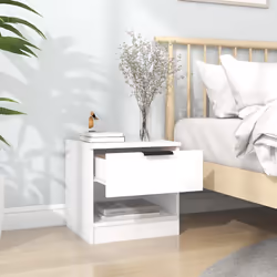 VidaXL 811251 Table de nuit et table de chevet Blanc