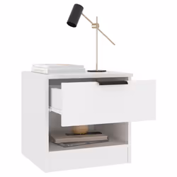VidaXL 811251 Table de nuit et table de chevet Blanc - Vue supplémentaire 4