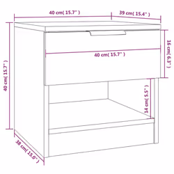 VidaXL 811251 Table de nuit et table de chevet Blanc - Vue supplémentaire 7