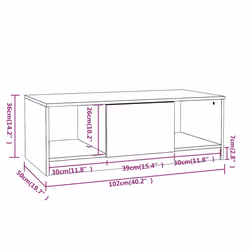 VidaXL 811352 Table à café, latérale et de salon - Vue supplémentaire 8