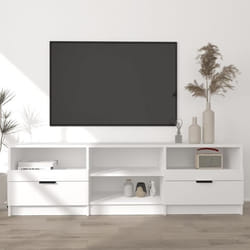 vidaXL Meuble TV Blanc 150x33,5x45 cm Bois d'ingénierie