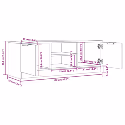 VidaXL 811514 Support TV et centre de divertissement - Vue supplémentaire 8