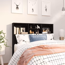 Cette armoire de tête de lit est conçue pour être un complément parfait à votre chambre à coucher. Matériau haute de gamme :  ...