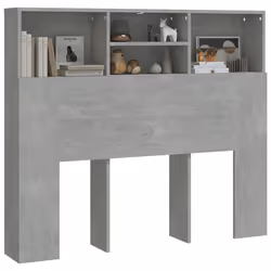 VidaXL 811857 tête de lit et pied de lit Gris - Vue supplémentaire 4