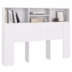 VidaXL 811862 tête de lit et pied de lit Blanc - Vue supplémentaire 4