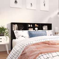 VidaXL 811881 tête de lit et pied de lit Noir - Vue supplémentaire 6
