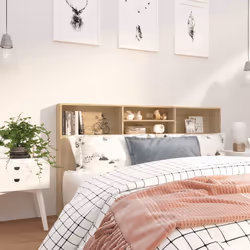 VidaXL 811883 tête de lit et pied de lit Chêne - Vue supplémentaire 6
