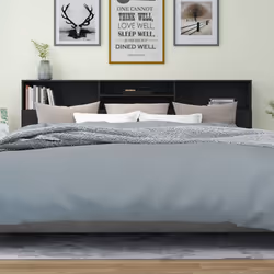 VidaXL 811899 tête de lit et pied de lit Noir - Vue supplémentaire 5