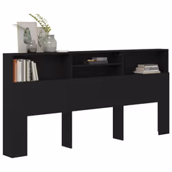 VidaXL 811899 tête de lit et pied de lit Noir - Vue supplémentaire 6
