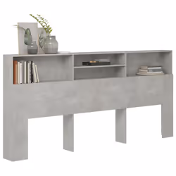 VidaXL 811902 tête de lit et pied de lit Gris - Vue supplémentaire 6