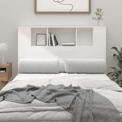 Vidaxl - Armoire de tête de lit blanc brillant 120x18,5x102,5 cm
