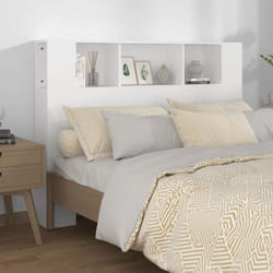Vidaxl - Armoire de tête de lit Blanc 140x18,5x104,5 cm