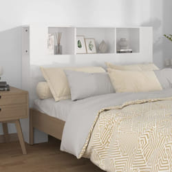 Vidaxl - Armoire de tête de lit Blanc brillant 140x18,5x104,5 cm