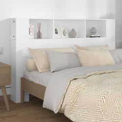 Armoire de tête de lit Blanc 160x18,5x104,5 cm Vidaxl
