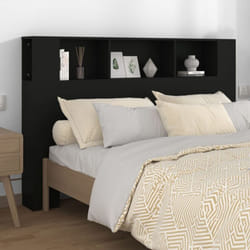 Vidaxl - Armoire de tête de lit Noir 160x18,5x104,5 cm