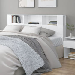 Armoire de tête de lit Blanc brillant 200x18,5x104,5 cm Vidaxl