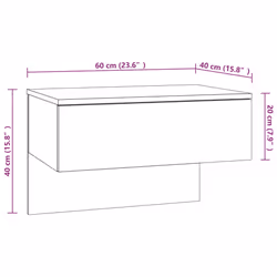 VidaXL 816940 Table de nuit et table de chevet Chêne - Vue supplémentaire 8