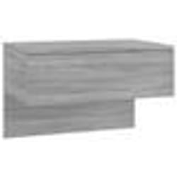 vidaXL Table de chevet murale Sonoma gris - TU