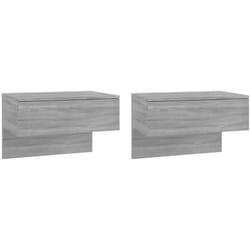 Tables de chevet murales 2 pcs Sonoma gris vidaXL