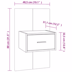 VidaXL 816952 Table de nuit et table de chevet Chêne - Vue supplémentaire 8