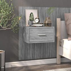 vidaXL Table de chevet murale Sonoma gris - TU