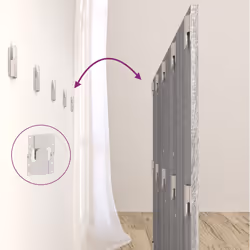 VidaXL 816974 tête de lit et pied de lit Gris, Chêne - Vue supplémentaire 6