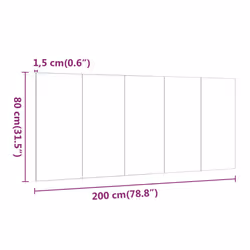 VidaXL 816978 tête de lit et pied de lit Marron, Chêne - Vue supplémentaire 7