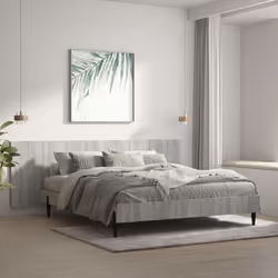 VidaXL 816980 tête de lit et pied de lit Gris, Chêne