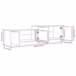 VidaXL 817123 Support TV et centre de divertissement - Vue supplémentaire 8